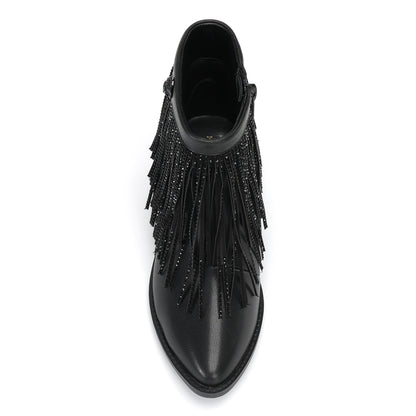 Fringe Boot - Big Kids Black