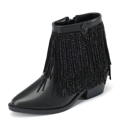 Fringe Boot - Big Kids Black