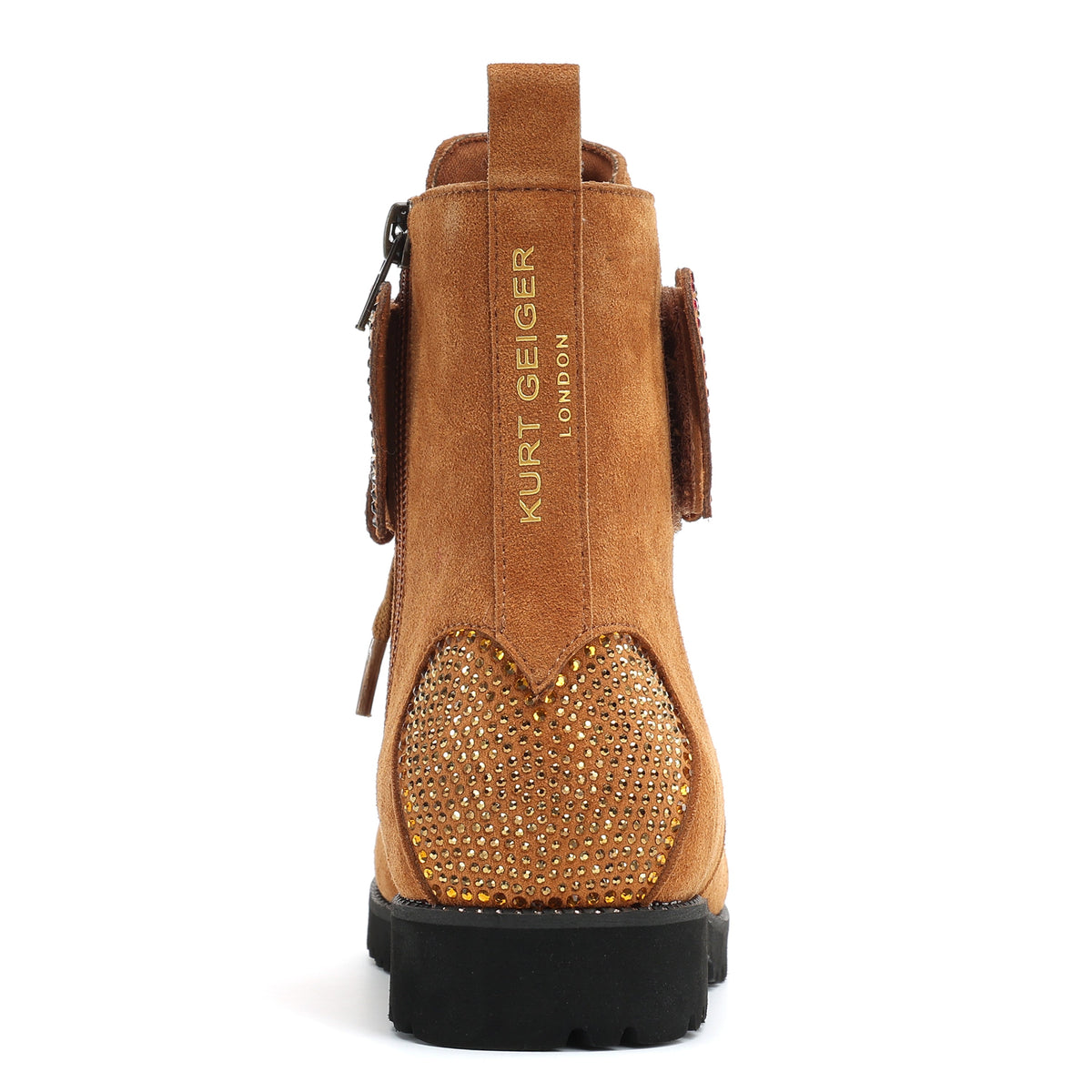 Mini Heart Lace Up Boot - Big Kids Brown