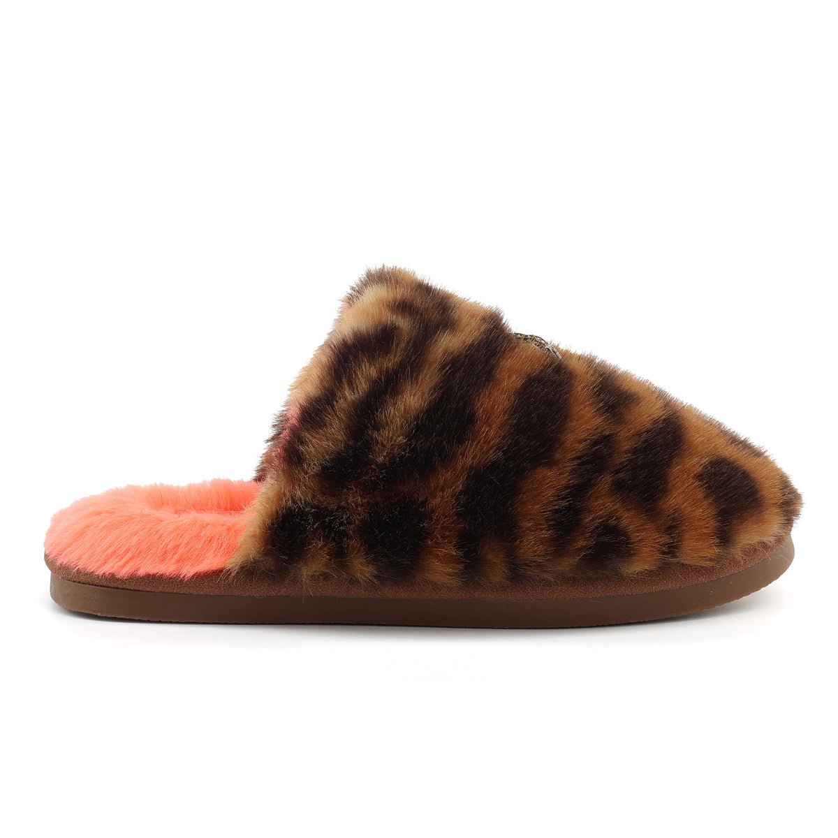 Mini Kensington Slipper - Big Kids Orange Leopard