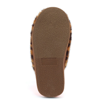 Mini Kensington Slipper - Big Kids Orange Leopard