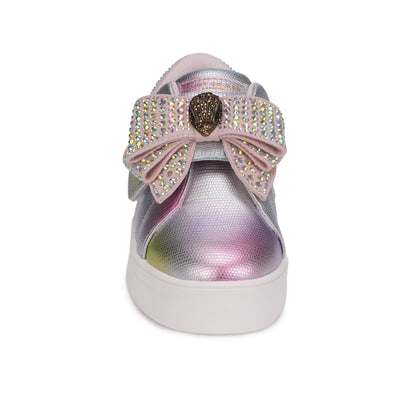 Mini Laney Bow Sneaker - Big Kid Pink Iridescent