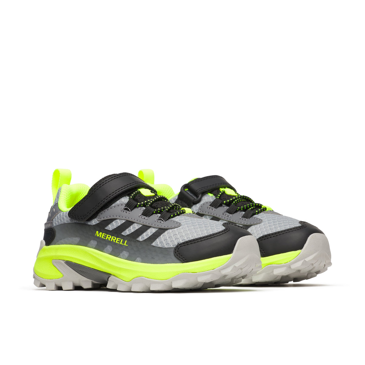 Moab Speed 2 Low A/C Waterproof Sneaker - Big Kid Grey/Black/Citron