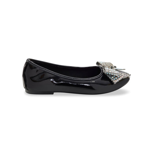 Mini Kensington Ballet Flat - Big Kid Black Patent