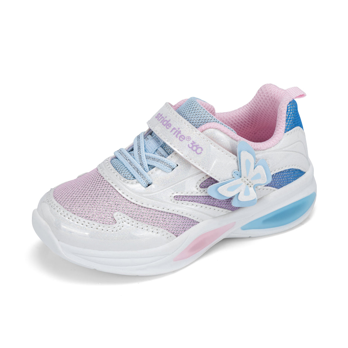 Aurora Lighted Sneaker - Big Kid White Multi