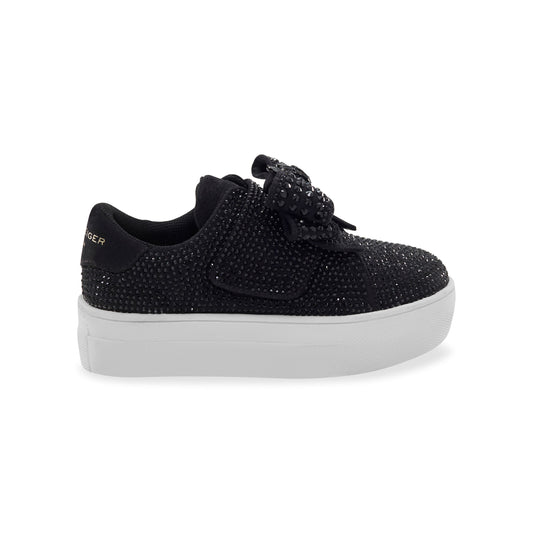 Mini Laney Bow Sneaker - Big Kid Black/White